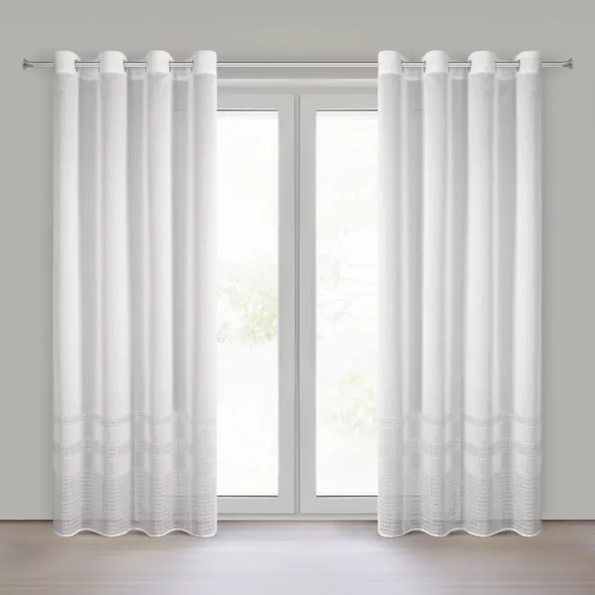 Zasłona biała z matowej siatki 140x250 cm przelotka - ELIRA Eurofirany