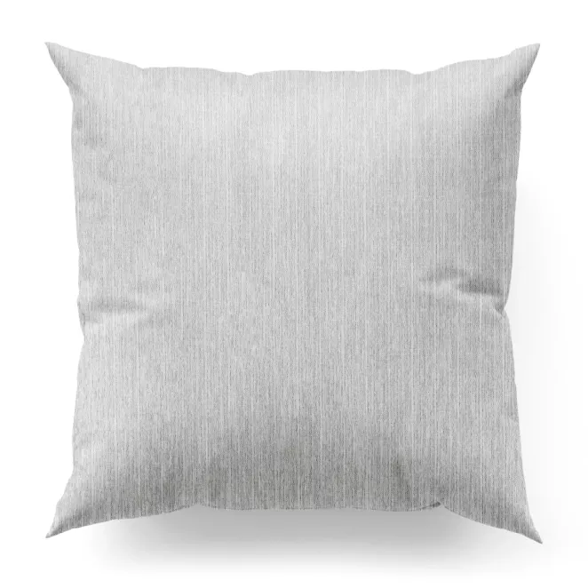 Poszewka szyta jasnoszaro popielata z tkaniny o wyraźnym splocie z efektem melanżu