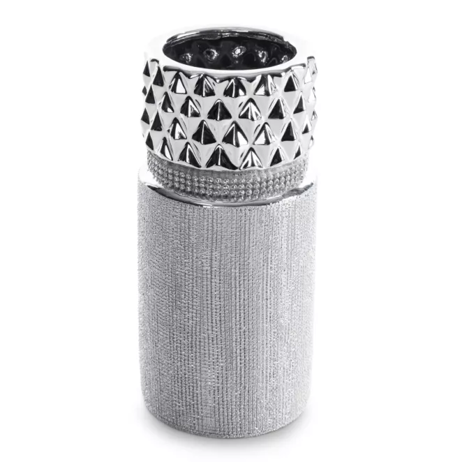 Wazon dekoracyjny SOLEN z dodatkiem cyrkonii i wypukłego wzoru Eurofirany