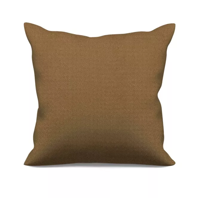 Poszewka szyta jasnobrązowa z miękkiej, matowej tkaniny w drobny geometryczny wzór