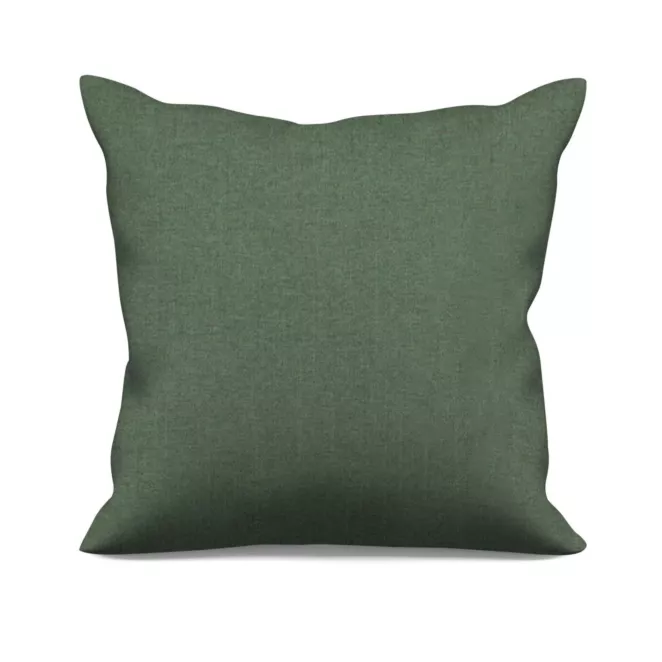 Poszewka szyta ciemnooliwkowa z miękkiej tkaniny o welurowej strukturze