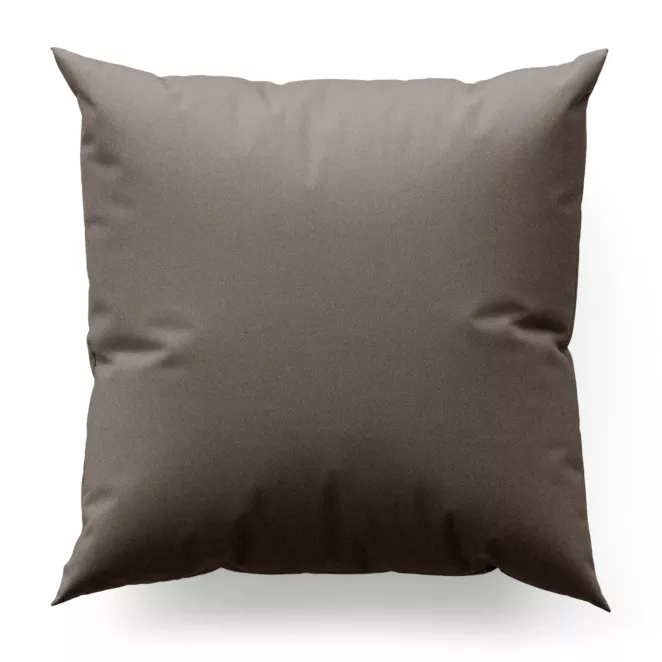 Poszewka szyta brązowa z miękkiej tkaniny w drobny wzór jodełkowy