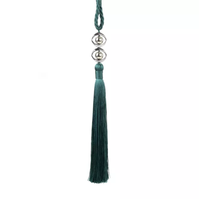 Dekoracyjny sznur do zasłon IDA upinacz z chwostem i metalowymi koralikami Eurofirany