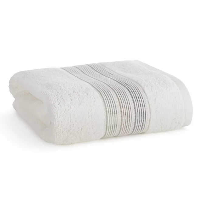 Ręcznik do rąk 30x50 cm bawełniany kolor kremowy w poziome paseczki 500 g/m2 VERANO Eurofirany