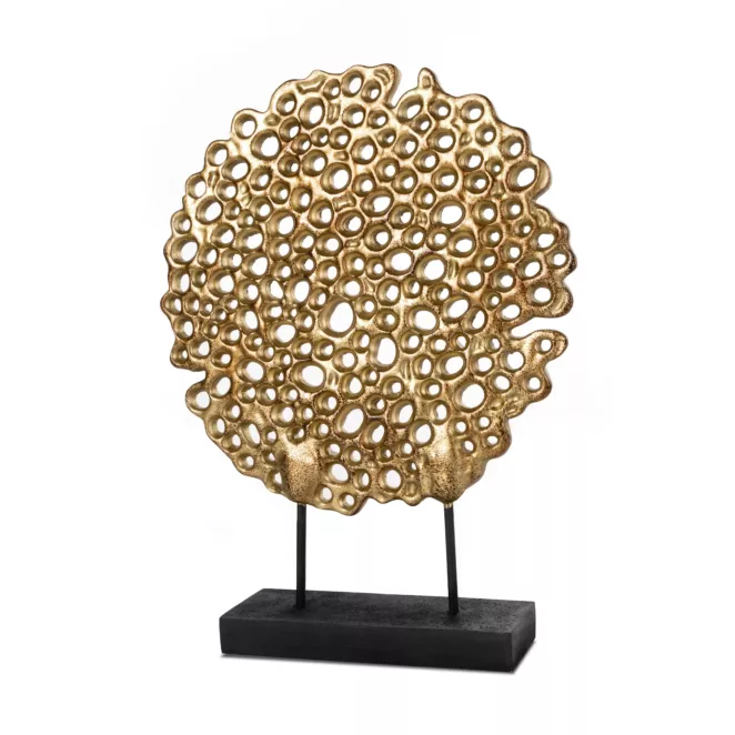Figurka dekoracyjna złota DORIA o strukturze koralowca Eurofirany