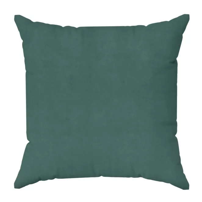 Poszewka szyta turkusowa z miękkiej tkaniny o welurowej strukturze