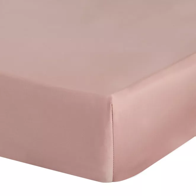 Prześcieradło gładkie z gumką 100x200 cm z satyny bawełnianej kolor różowy 125 g/m2 NOVA 3 Eurofirany