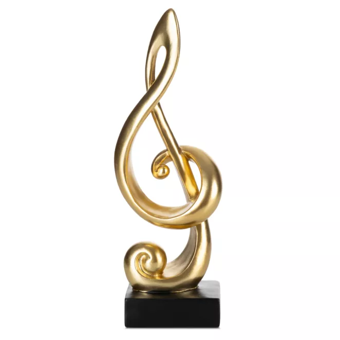 Figurka złoto-czarna w kształcie nuty 13x9x36 cm SONIK Eurofirany