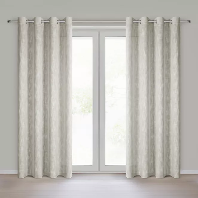 Zasłona naturalna o naturalnym splocie z efektem melanżu 140x250 cm przelotka - MADI Eurofirany