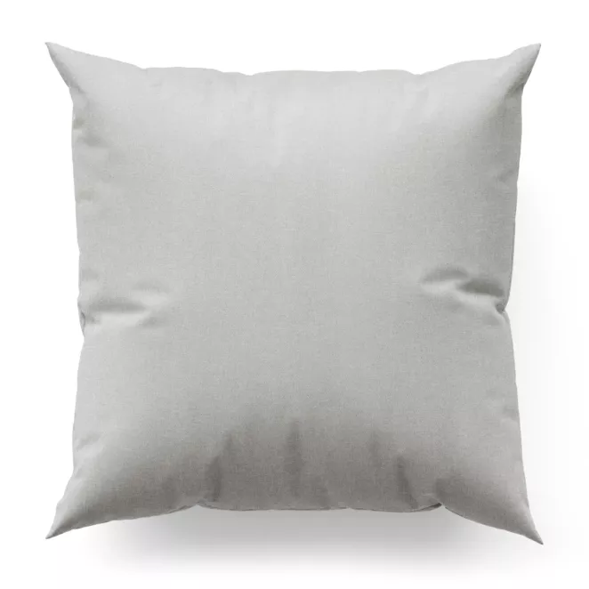 Poszewka na wymiar srebrna o naturalnym charakterze, z widocznym, ozdobnym splotem