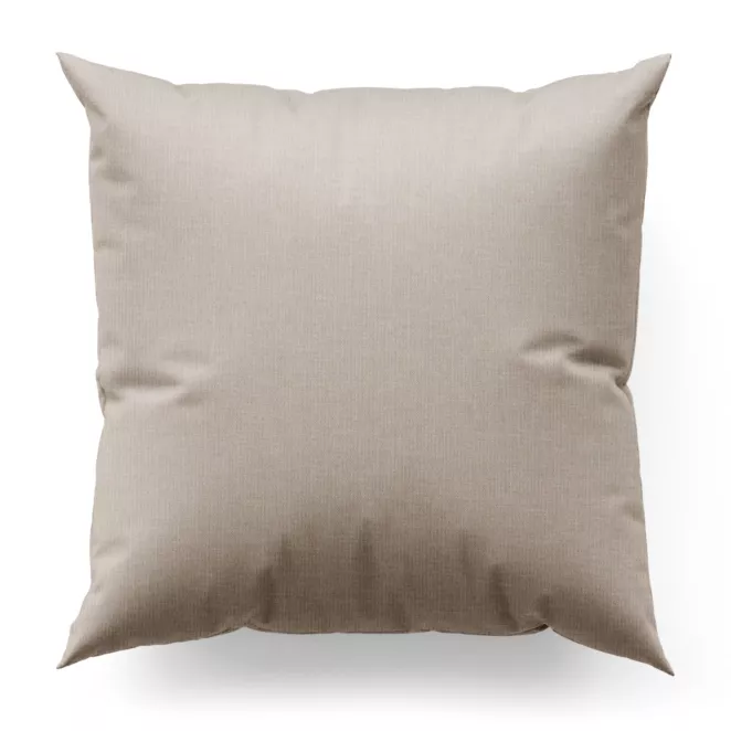 Poszewka szyta beżowa z gładkiej, przyjemnej w dotyku tkaniny z efektem melanżu