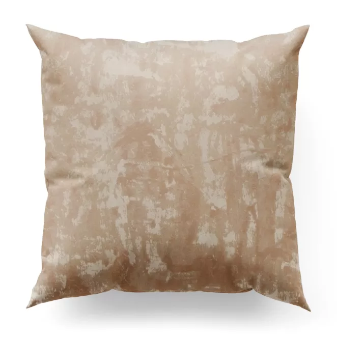 Poszewka szyta pudrowo różowa miękka z dodatkiem bawełny i nieregularnym wzorem