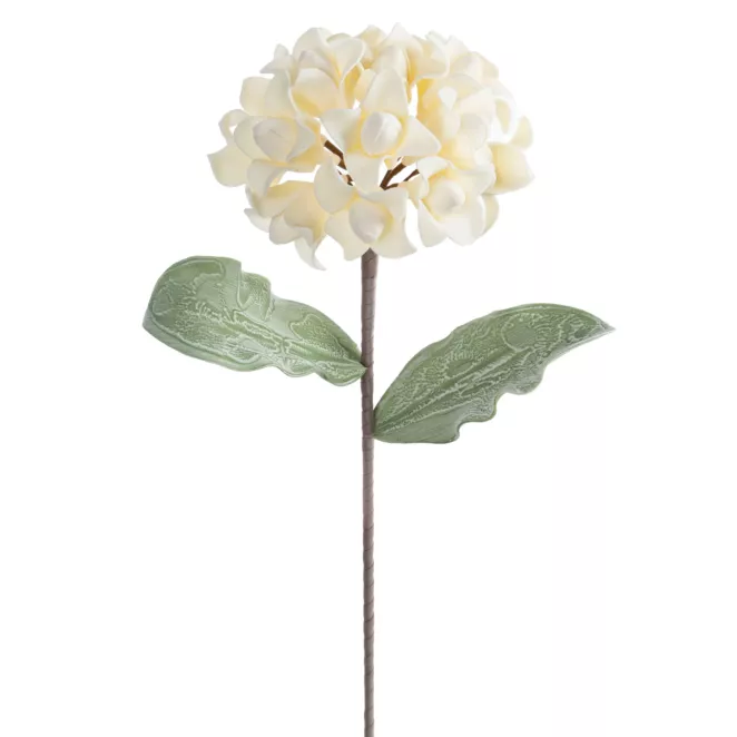 Kwiat sztuczny kremowy z plastycznej pianki foamiran 61 cm Eurofirany