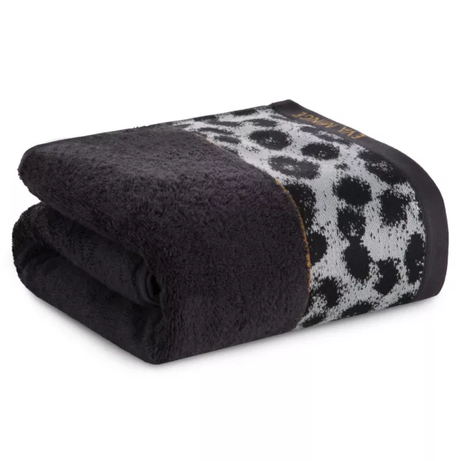 Ręcznik kąpielowy 70x140 cm bawełniany kolor czarny,szary z designerską bordiurą 500 g/m2 EVA 22 Eva Minge Eurofirany