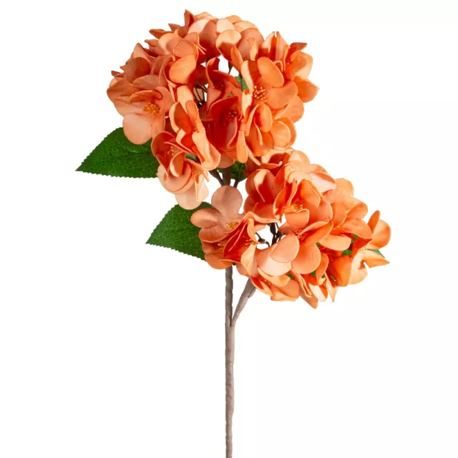 Kwiat sztuczny pomarańczowy z plastycznej pianki foamiran 50 cm Eurofirany