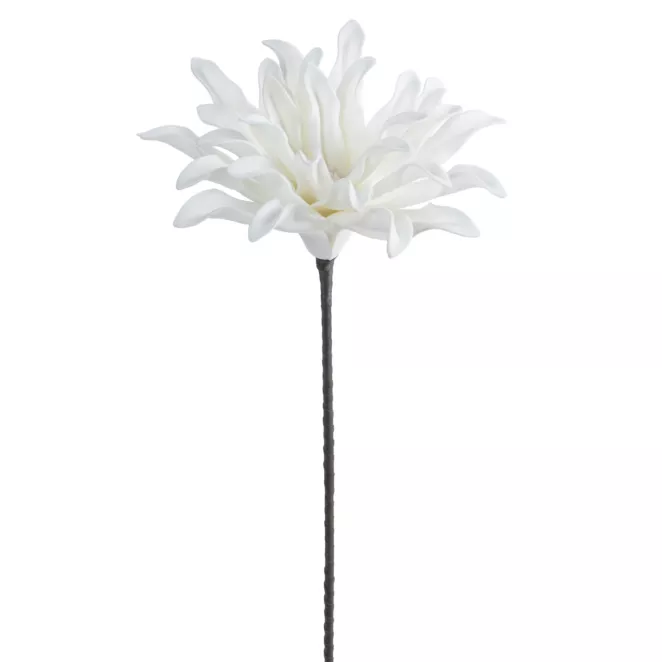Kwiat sztuczny biały z plastycznej pianki foamiran 60 cm Eurofirany