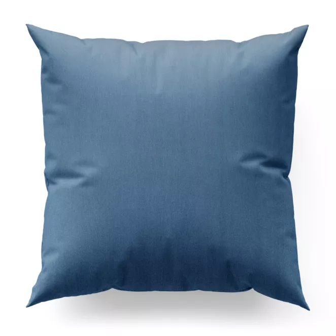 Poszewka szyta ciemnoniebieska z tkaniny strukturalnej z delikatnym połyskiem