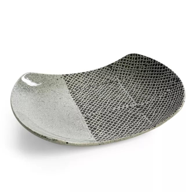 Patera dekoracyjna stalowa w nowoczesnej stylistyce 32x23x5 cm NORI Eurofirany