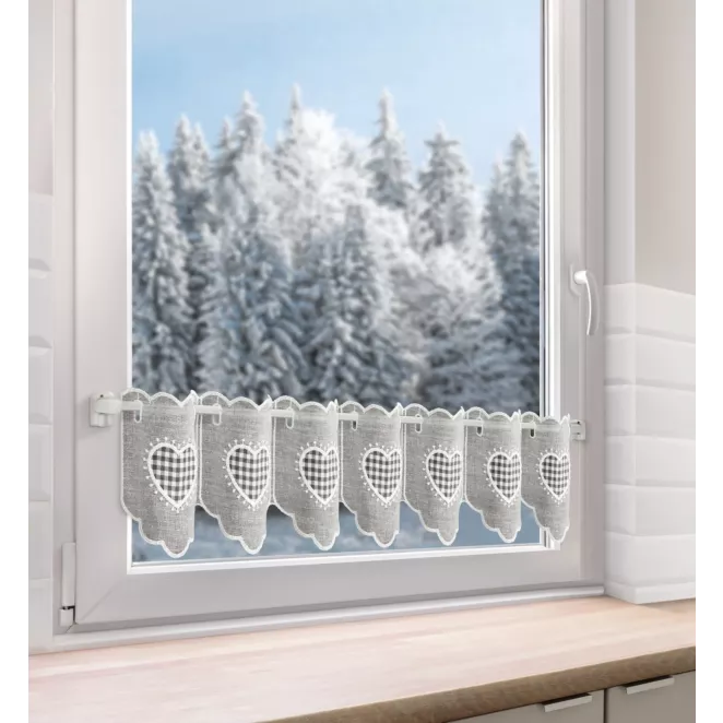 Tkanina firanowa zazdrostka zdobiona haftem Eurofirany