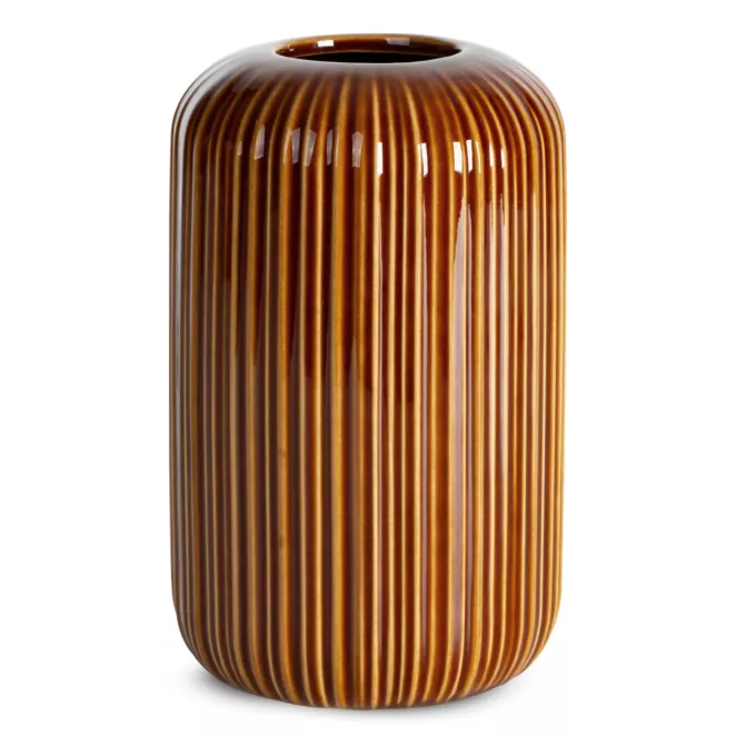 Wazon ceramiczny TORI w tłoczone prążki Eurofirany
