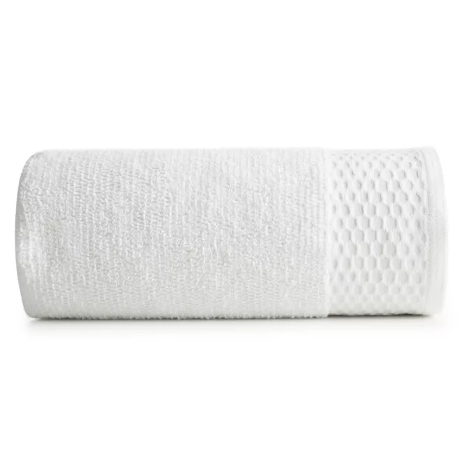 Anela biały ręcznik kąpielowy z wyjątkowo puszystym splotem 50x90 cm Eurofirany