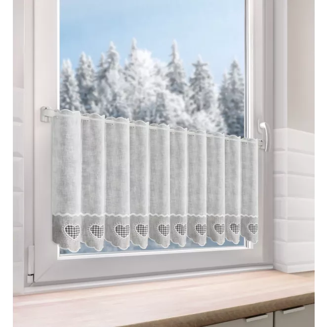 Tkanina firanowa zazdrostka zdobiona haftem Eurofirany