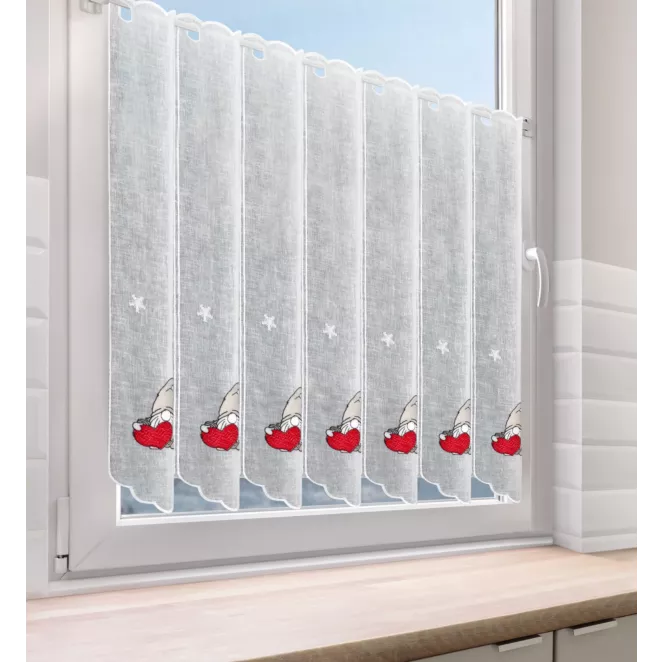 Tkanina firanowa zazdrostka z świątecznym haftem