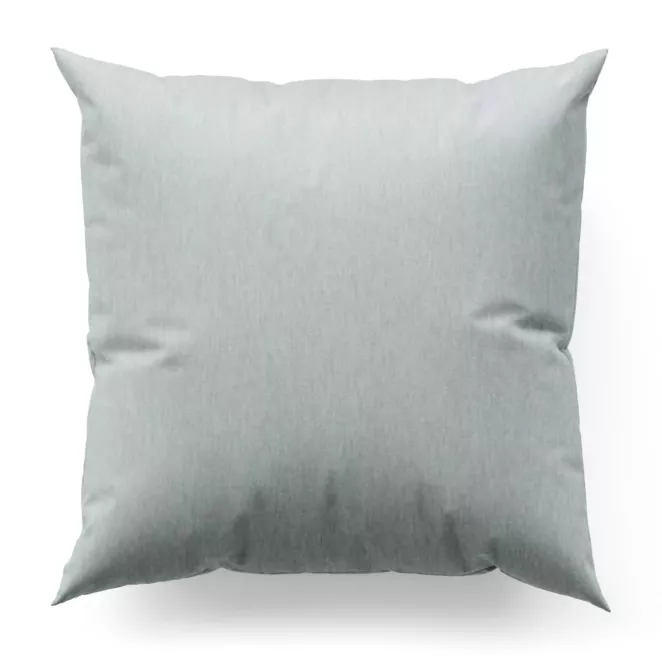 Poszewka szyta kremowo srebrna dwustronna, gładka, w stylu eko