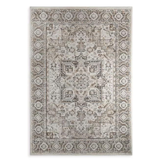 Dywan 60x100 cm kremowo, beżowy z klasycznym wzorem w stylu vintage ELORA 3 Eurofirany