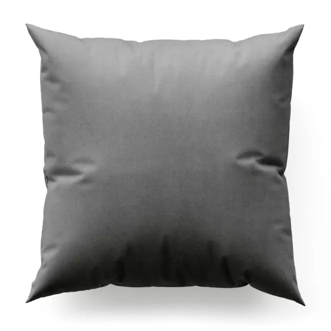 Poszewka szyta srebrna z gładkiego, matowego welwetu