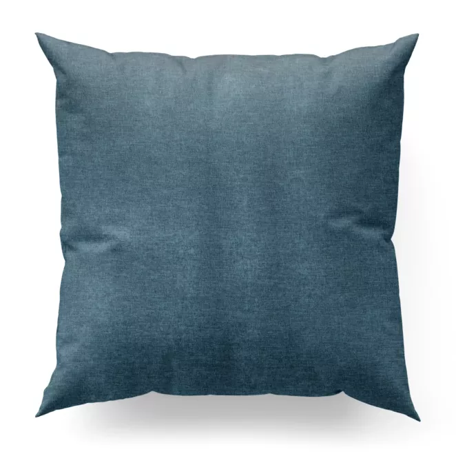 Poszewka szyta jasnoniebieska z tkaniny szenilowej z efektem melanżu