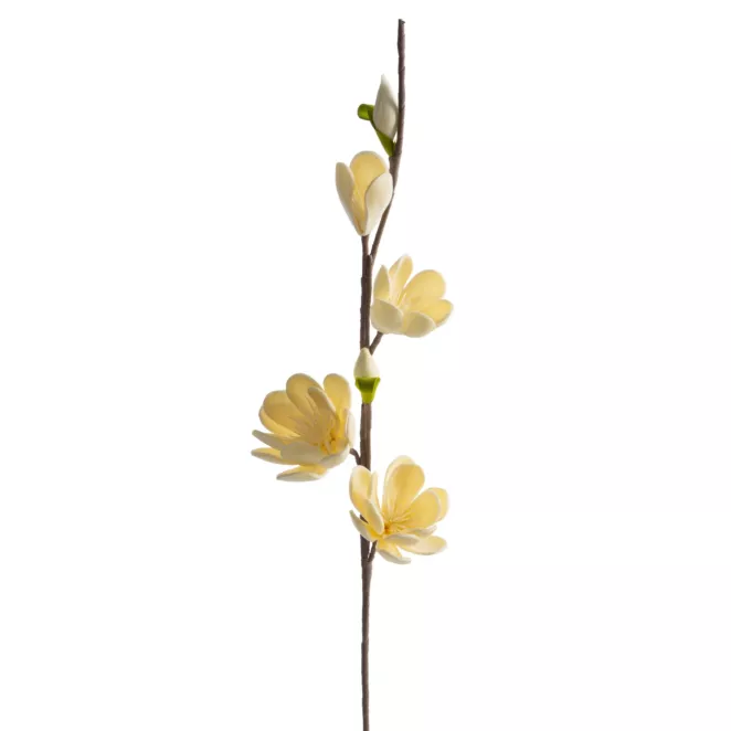 Kwiat sztuczny kremowy z plastycznej pianki foamiran 82 cm Eurofirany