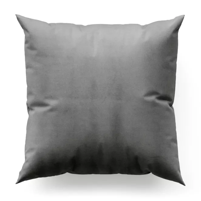 Poszewka szyta stalowa z gładkiego, matowego welwetu