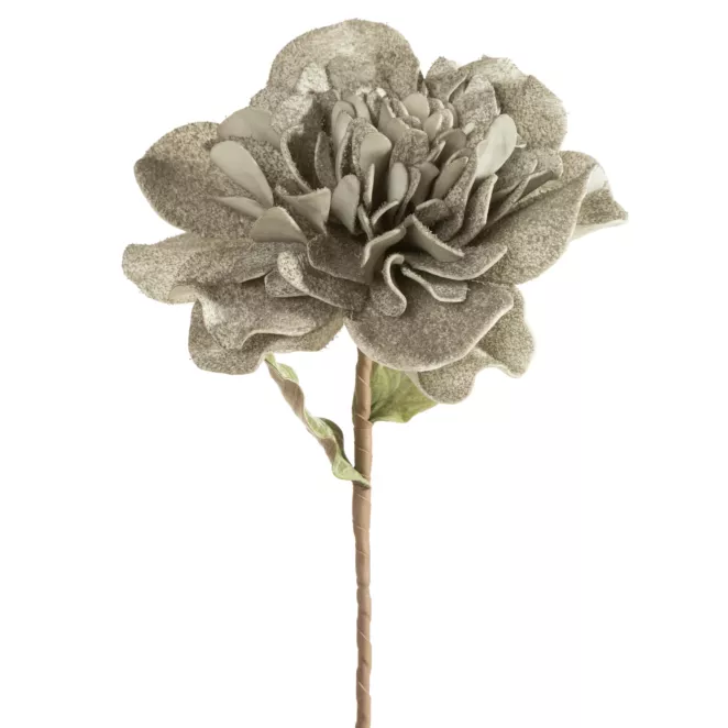 Kwiat sztuczny popielaty z plastycznej pianki foamiran 70 cm Eurofirany
