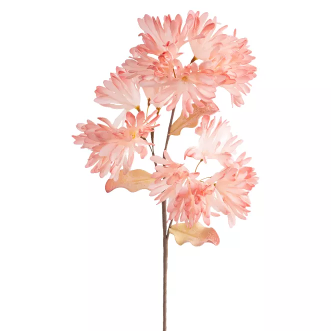 Kwiat sztuczny jasnoróżowy z plastycznej pianki foamiran 75 cm Eurofirany