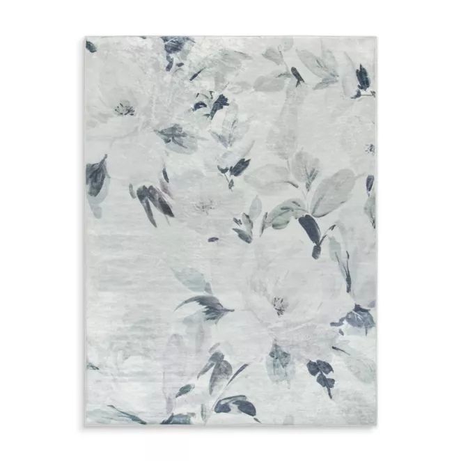 Dywan 120x160 cm kremowo, grafitowy z motywem kwiatów LOTUS 3 Eurofirany