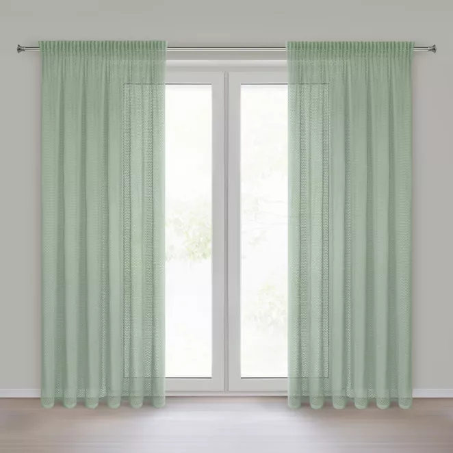 Zasłona z siateczki beżowa 140x270 cm taśma - GABBY Eurofirany