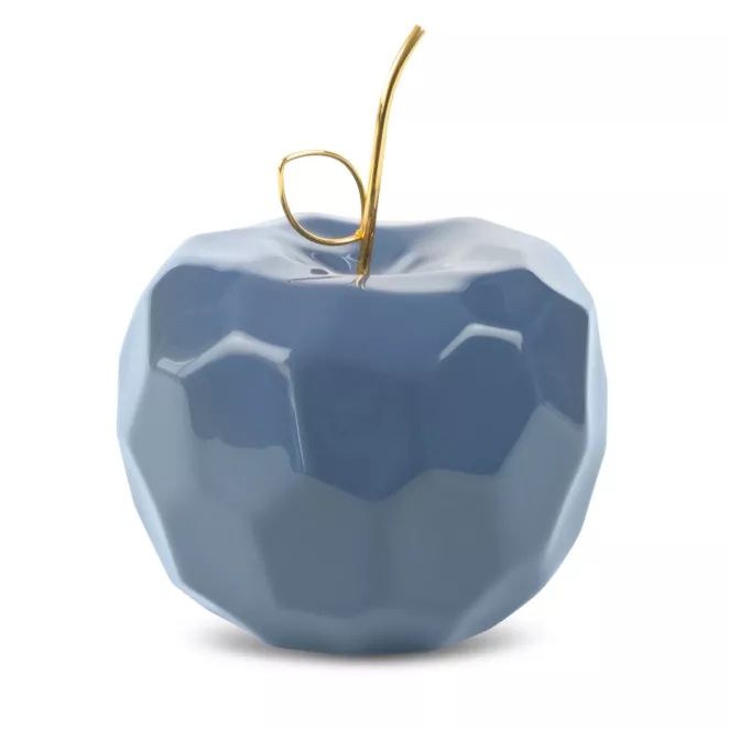 Figurka APLE granatowe jabłko ze złotym ogonkiem w nowoczesnym stylu Eurofirany