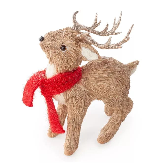 JELEŃ w szaliku - Figurka świąteczna Eurofirany