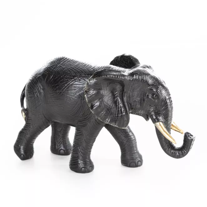 Figurka czarna Słoń 20x7x12 cm OLI  Eurofirany
