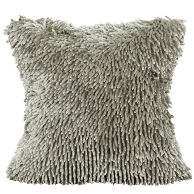 Beżowa POSZEWKA OZDOBNA shaggy 40x40 cm Eurofirany