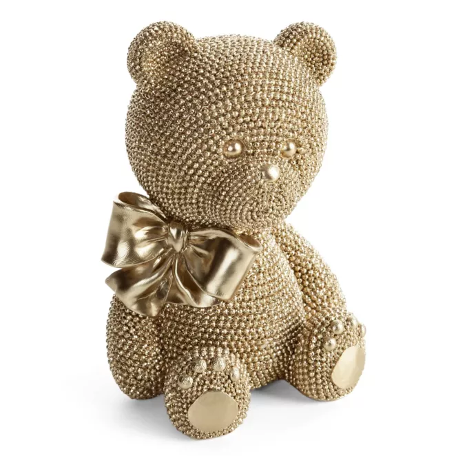 Figurka szampańska miś o drobnym strukturalnym wzorze 13x11x17 cm ELDO 4 Eurofirany