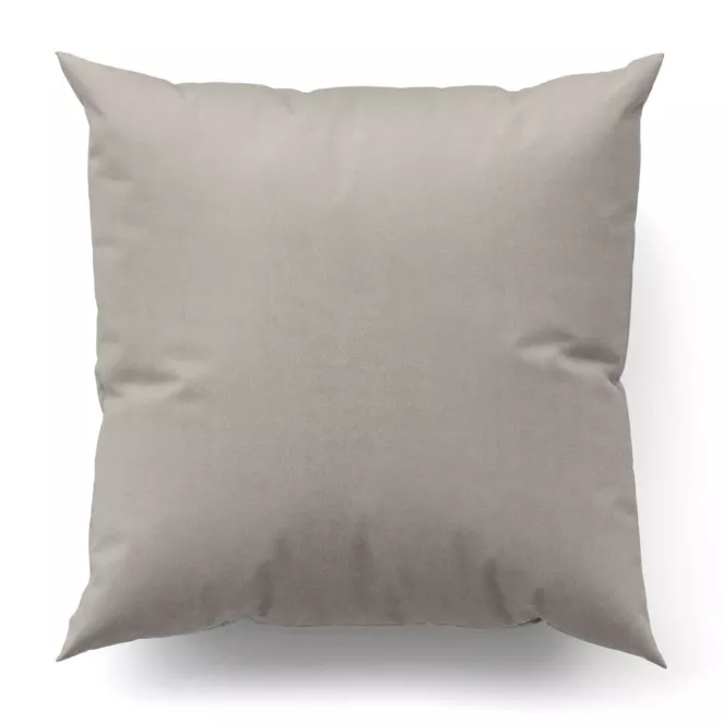 Poszewka szyta ENYA szarobeżowa z miękkiej półmatowej tkaniny welwetowej