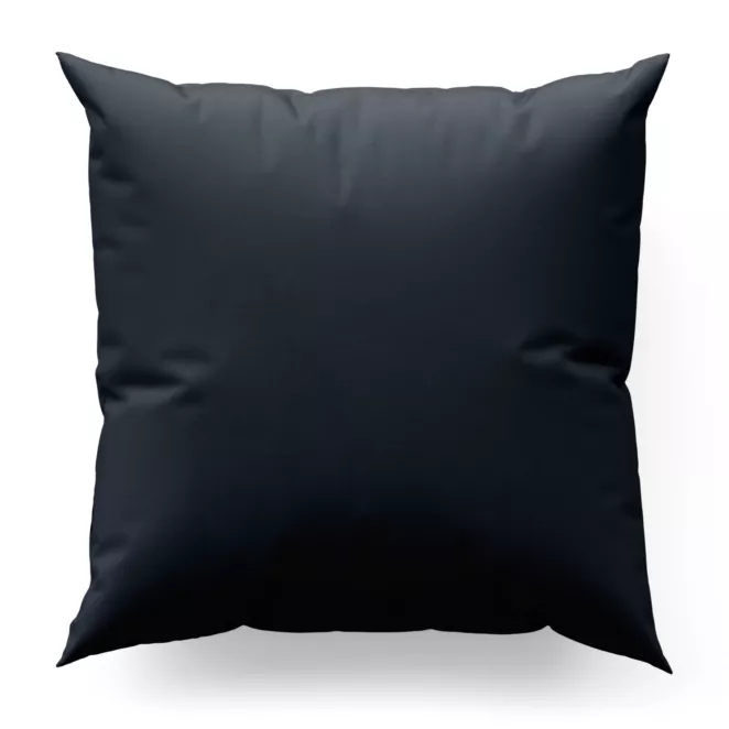 Poszewka szyta granatowa z gładkiej tkaniny zaciemniającej typu dimout