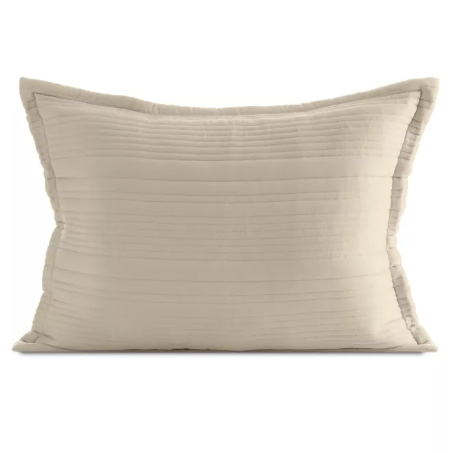 Poszewka na poduszkę 50x70 cm z wypukłym wzorem pikowana metodą tradycyjną beżowa TARA EUROFIRANY PREMIUM