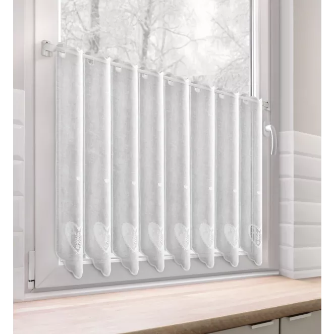 Tkanina firanowa zazdrostka z świątecznym ażurowym haftem Eurofirany