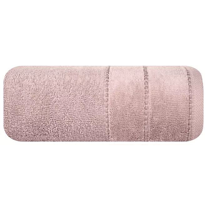 Ręcznik do rąk 30x50 cm bawełniany kolor liliowy z welwetową bordiurą 500 g/m2 MARI Eurofirany