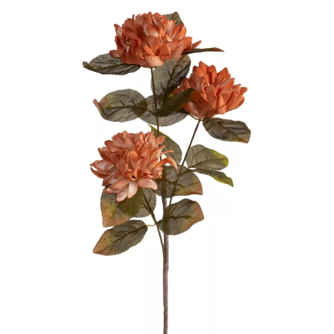 Kwiat sztuczny jasnobrązowy z plastycznej pianki foamiran 67 cm Eurofirany