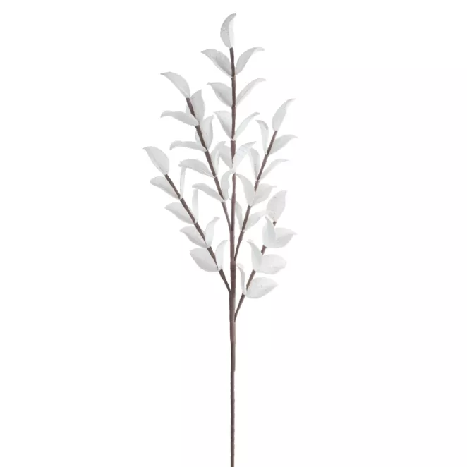 Kwiat sztuczny biały z plastycznej pianki foamiran 95 cm Eurofirany