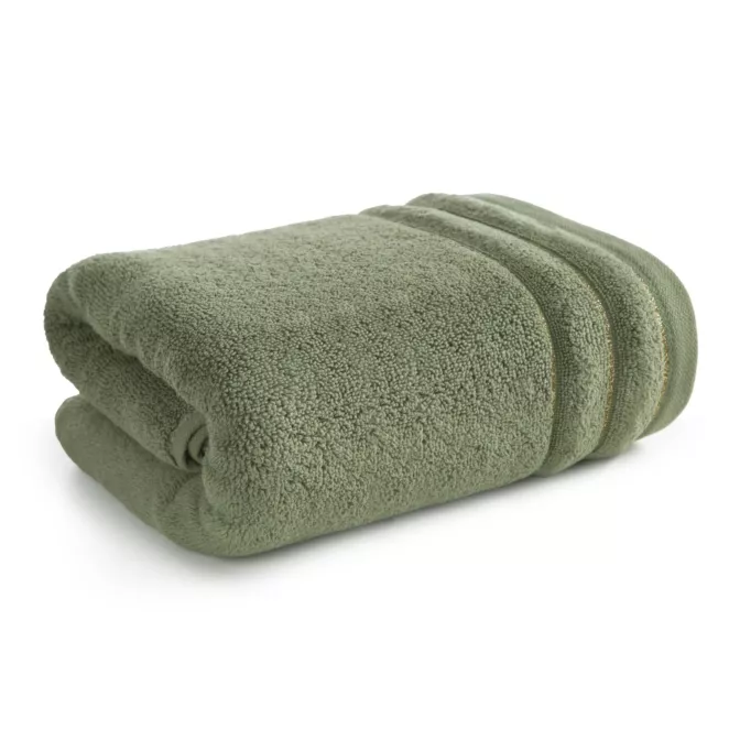 Ręcznik kąpielowy 30x50 cm bawełniany kolor zielony z błyszczącą bordiurą 500 g/m2 NADINE Eurofirany